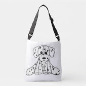 Sac Ajustable Chien en dalmate dessin simple noir (Devant)