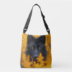 Sac Ajustable Chien noir aux yeux d'or étonnants