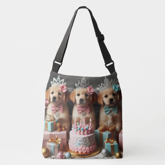 Sac Ajustable Chiens Chiens Chiens Bling Ribbons Couronnes (Devant)