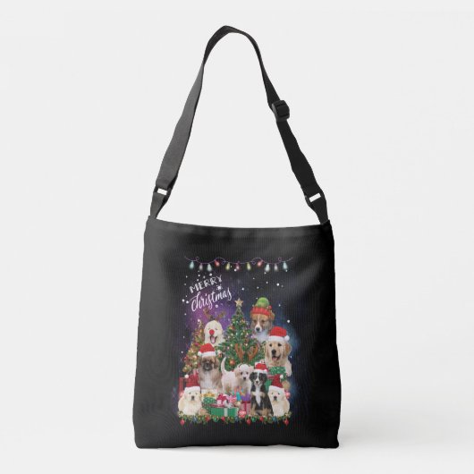 Sac Ajustable Chiens Joyeux Noël Lumière (Dos)