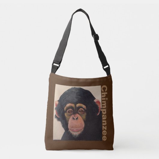 Sac Ajustable Chimpanzé fourre-tout crossbody (Devant)