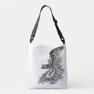 Sac Ajustable Chine Dragon, noir et blanc Design en Tattoostyl
