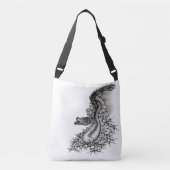 Sac Ajustable Chine Dragon, noir et blanc Design en Tattoostyl (Devant)