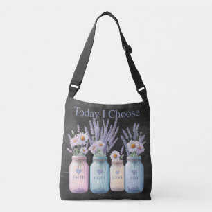 Sac Ajustable Choisissez Positivity Mason Jar Faith Hope Love &