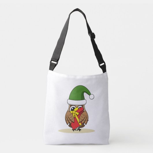 Sac Ajustable Chouette elfe de Noël avec présent (Devant)