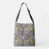 Sac Ajustable Chouette mignonne - yeux pétillants & feuilles gri (Dos)