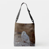 Sac Ajustable Chouette neige assise sur un rocher (Dos)