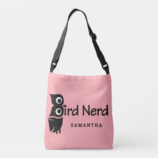 Sac Ajustable Chouette Nerd d'oiseaux rose (Dos)