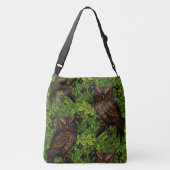 Sac Ajustable Chouettes dans le chêne, vert et marron (Dos)