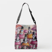 Sac Ajustable Cinq félins appâts dans les champs de champignons (Dos)