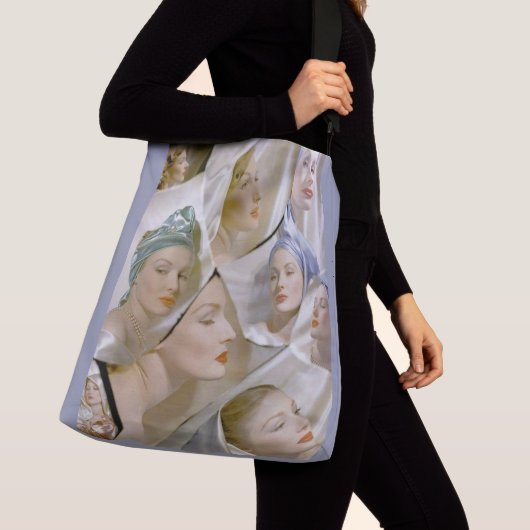 Sac Ajustable circa 1940 belle impression femme (De près)