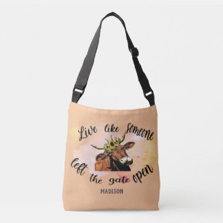 Sac Ajustable Citation de vaches mignonnes personnalisée Amateur