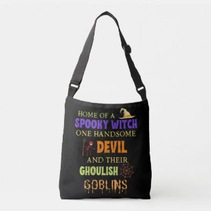 Sac Ajustable Citation D'Halloween Familiale Avec L'Araignée Dia
