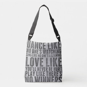 Sac Ajustable Citation Inspirante Panneau de Texte Rustique Grun
