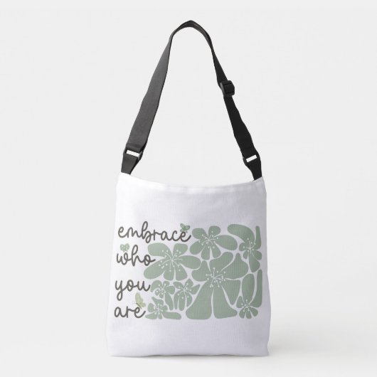 Sac Ajustable Citations Motivationnelles Florales Boho (Devant)