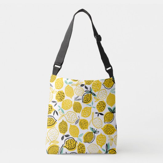 Sac Ajustable Citron Design été Illustration Vintage (Devant)