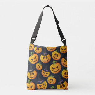 Sac Ajustable Citrouille d'Halloween : Motif de sorcière Vintage