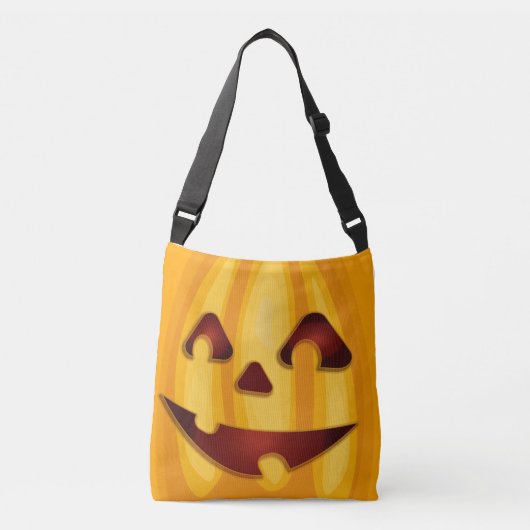 Sac Ajustable Citrouille sculpté souriant design Halloween (Devant)