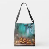 Sac Ajustable Citrouilles d'Halloween et chauves-souris (Dos)