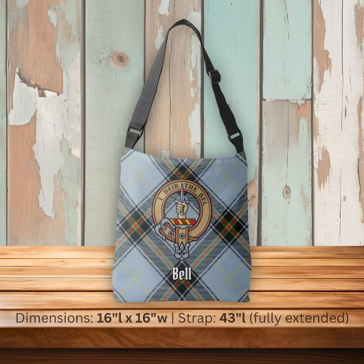 Sac Ajustable Clan Bell Crest sur Tartan
