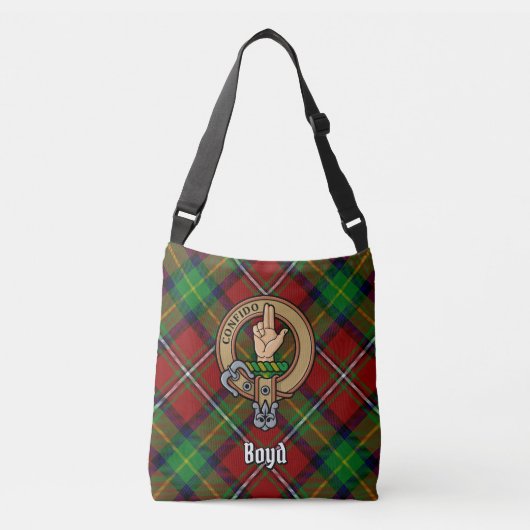 Sac Ajustable Clan Boyd Crest sur Tartan (Devant)