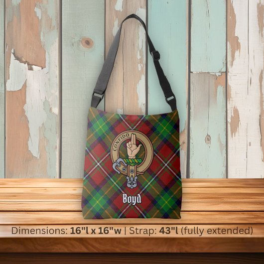 Sac Ajustable Clan Boyd Crest sur Tartan