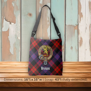 Sac Ajustable Clan Brown Crest sur Tartan