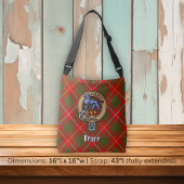 Sac Ajustable Clan Bruce Crest sur Tartan