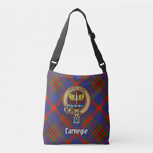Sac Ajustable Clan Carnegie Crest sur Tartan (Devant)