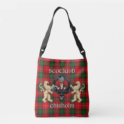 Sac Ajustable Clan Chisholm Badge & Tartan (Dos)