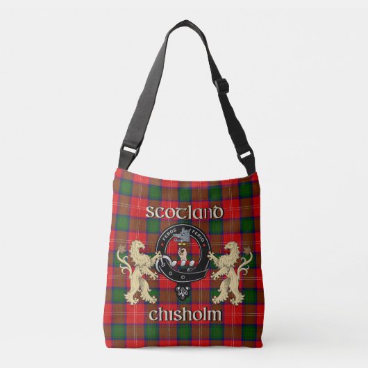 Sac Ajustable Clan Chisholm Badge & Tartan (Devant)