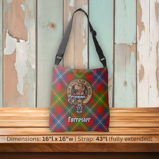 Sac Ajustable Clan Forrester Crest sur Tartan