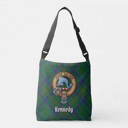 Sac Ajustable Clan Kennedy Crest sur Tartan (Devant)