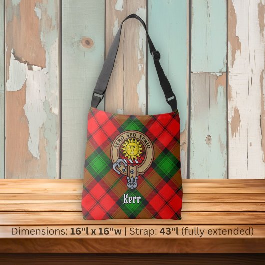 Sac Ajustable Clan Kerr Crest sur Tartan