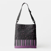 Sac Ajustable clavier de musique rose foncé (Dos)