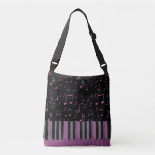 Sac Ajustable clavier de musique rose foncé