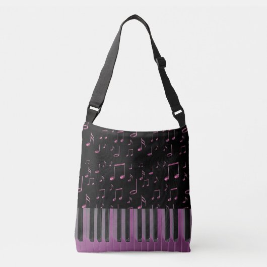 Sac Ajustable clavier de musique rose foncé (Devant)