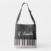 Sac Ajustable Clavier de piano noir et blanc personnalisé. Ajout (Dos)