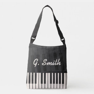 Sac Ajustable Clavier de piano noir et blanc personnalisé. Ajout