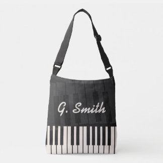 Sac Ajustable Clavier de piano noir et blanc personnalisé. Ajout