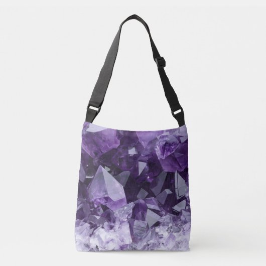 Sac Ajustable Cluster de cristal de guérison d'améthyste (Devant)