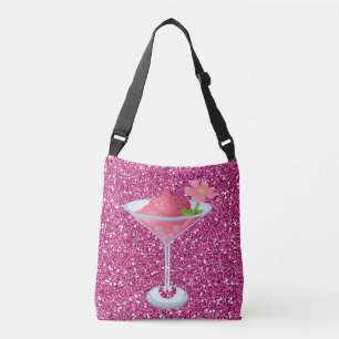 Sac Ajustable Cocktail rose Faux Parties scintillant