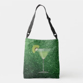 Sac Ajustable Cocktail vert avec Parties scintillant Kiwi Faux (Dos)