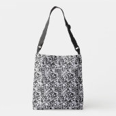 Sac Ajustable Code QR personnalisable Geek Abstrait noir et blan (Dos)
