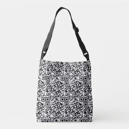 Sac Ajustable Code QR personnalisable Geek Abstrait noir et blan (Dos)