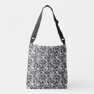 Sac Ajustable Code QR personnalisable Geek Abstrait noir et blan
