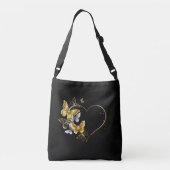 Sac Ajustable Coeur aux papillons d'or (Dos)