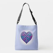 Sac Ajustable Coeur celtique bleu clair (Dos)