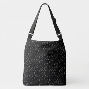 SAC AJUSTABLE COEUR D'AMOUR ROMANTIQUE NOIR
