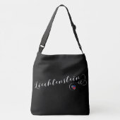 Sac Ajustable Coeur du drapeau du Liechtenstein (Dos)